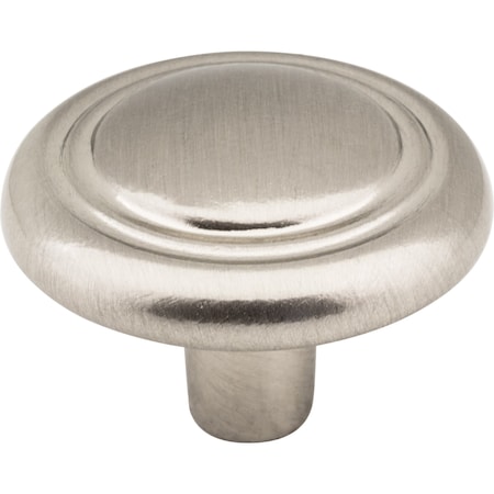 Elements 1-1/4" Diameter Satin Nickel Button Vienna Cabinet Mushroom Knob 202SN